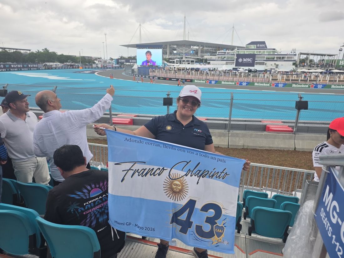 Gabby en el Gran Premio de Miami