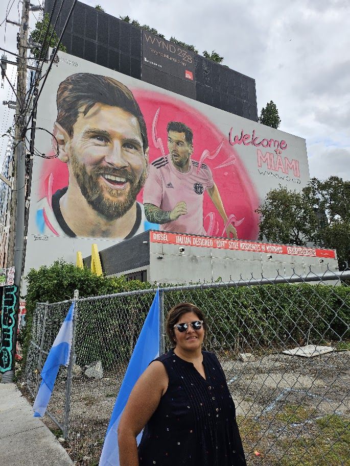 El mural de Messi en Wynwood